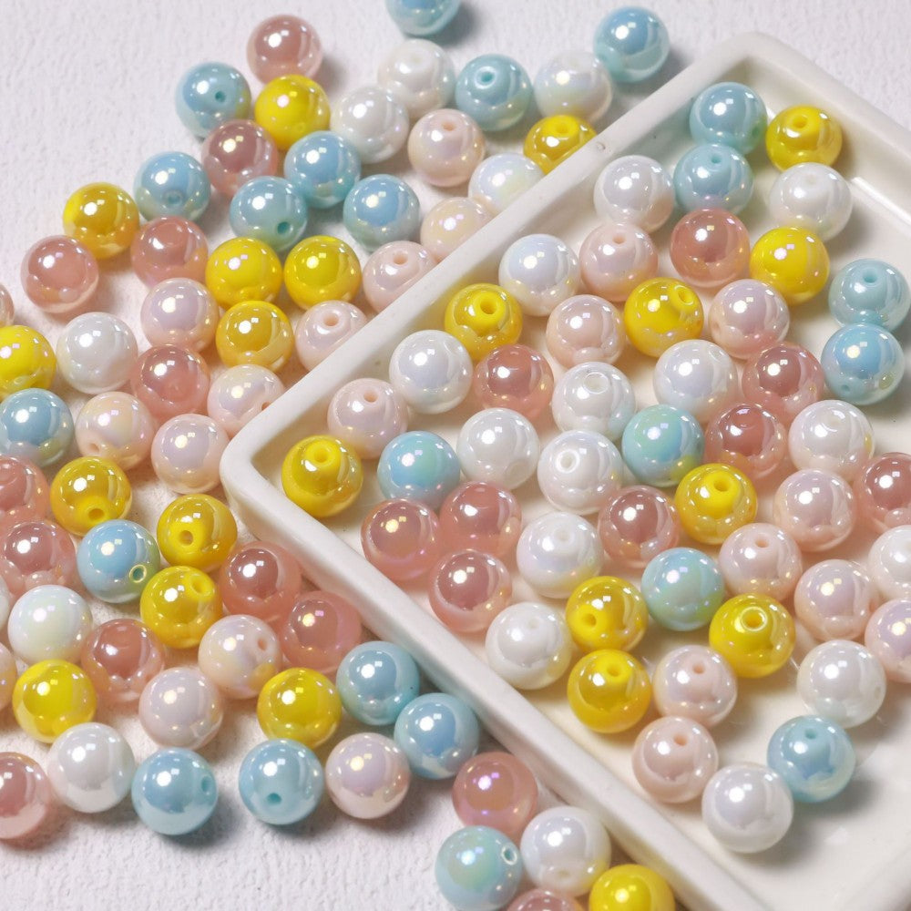 Candy Glass Beads-10*10mm/40pcs