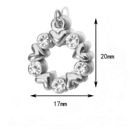 Heart Circle Charm