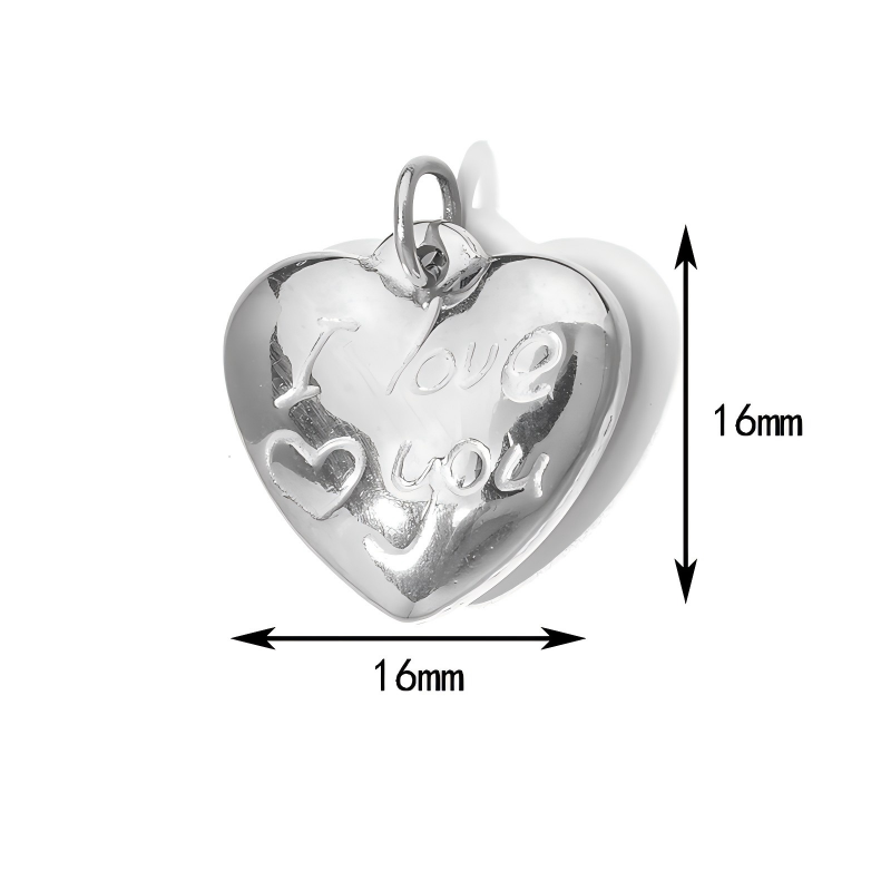 "I Love You" Heart Charm