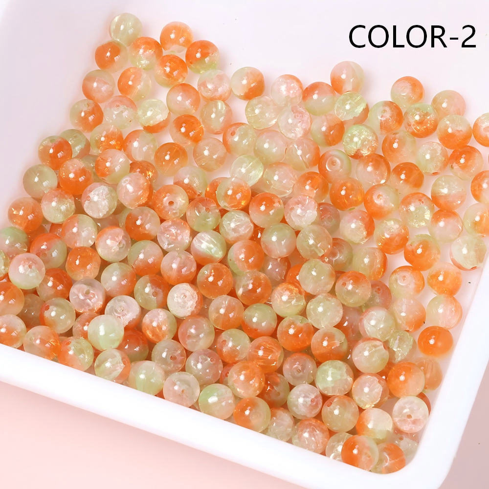 Crackle Glass Beads-10*10mm/40pcs