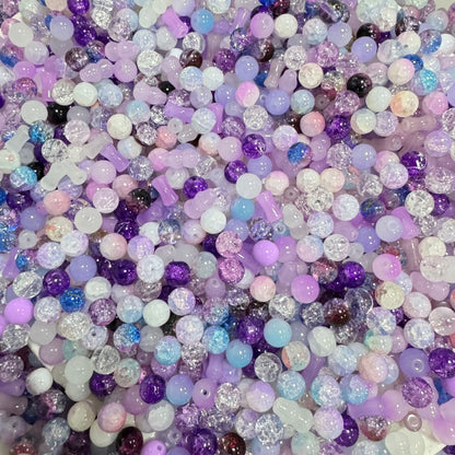 Mixed Glass Beads-10*10mm/40pcs