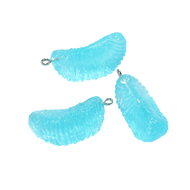 5PCS Resin Orange Slice Charm