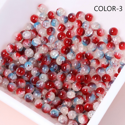 Crackle Glass Beads-10*10mm/40pcs