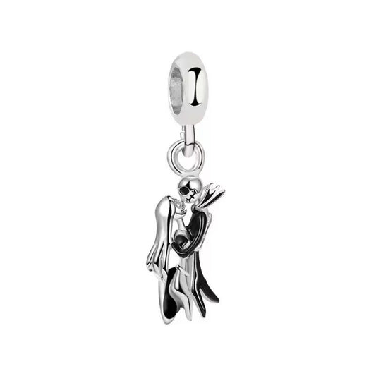 Witch Kissing Skull Charm For DIY Bracelet Halloween Jewelry
