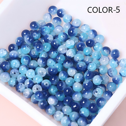 Crackle Glass Beads-10*10mm/40pcs