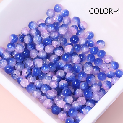 Crackle Glass Beads-10*10mm/40pcs