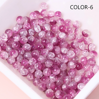 Crackle Glass Beads-10*10mm/40pcs