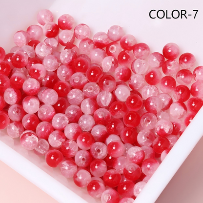 Crackle Glass Beads-10*10mm/40pcs